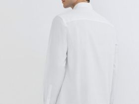 Рубашка из структурной ткани, Белый
