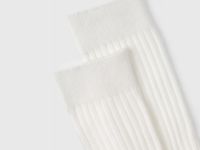Носки в рубчик с люрексом, Белый