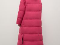 Утепленное пальто с талией на кулиске