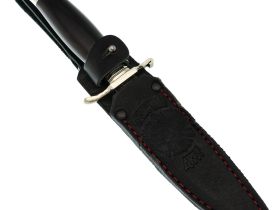 Нож Финка НКВД, сталь дамаск, мельхиор, рукоять граб