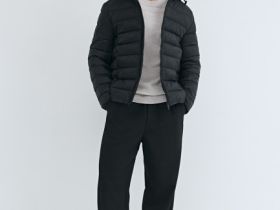 Утеплённая лёгкая куртка, Черный