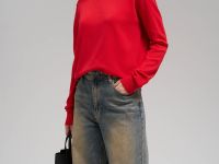 Джемпер полуприлегающего кроя из хлопка