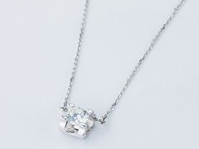 Колье из белого золота с бриллиантом э4701кл06200855