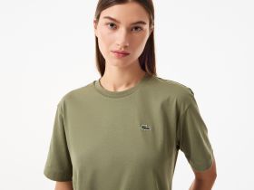 Женская футболка Lacoste свободного кроя из мягкого хлопка