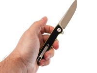 Складной нож Капрал Техно, сталь VG-10, рукоять G10 черно-желтый