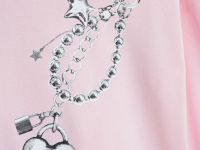 Худи с принтом для девочек, Розовый