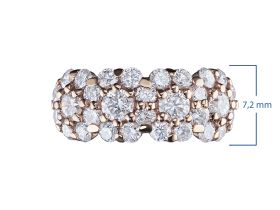 Кольцо из красного золота с бриллиантами э0201кц10170900