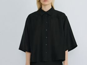 Блузка из лиоцелла, Черный