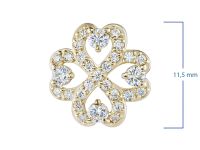 Классическая подвеска из желтого золота с бриллиантами э0301пд12200013