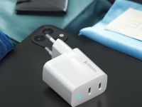 Сетевое зарядное устройство Deppa (11449) Wall charger 45W/PD3.0/2xUSB-C (белый)