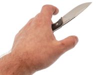 Туристический нож Kizer Buddy, сталь 14C28N, рукоять микарта