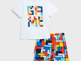 Комплект детский трикотажный для мальчиков: фуфайка (футболка), шорты