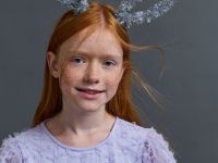 Платье с бантиками для девочек, Фиолетовый