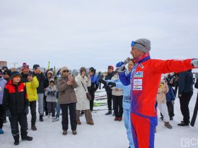 Никита Крюков и Александр Бессмертных провели мастер-класс по лыжным гонкам в Якутске