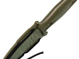 Тактический нож N.C.Custom Grave 2.0, сталь AUS-8, рукоять Elastron olive