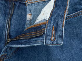 Прямые джинсы, Синий