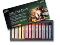 Набор сухой пастели Mungyo "Soft pastel" 12 земляных оттен, мягкая, квадратная, в картонной коробке