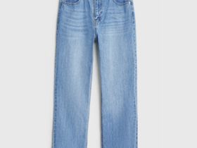 Укороченные джинсы Straight, Голубой