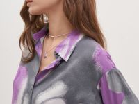 Блузка прямого силуэта с принтом