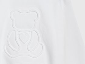 Свитшот с объёмным принтом для девочек, Белый