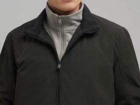 Ветровка-бомбер со съемным капюшоном