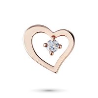 Подвеска из красного золота с бриллиантом э0201пд02130700