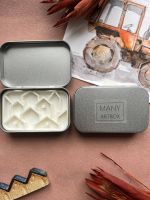 Палетка для красок "Домики" 9х6 см, цвет серебро, пластик белый