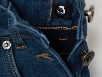 Полукомбинезон текстильный джинсовый утепленный флисом для мальчиков