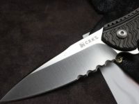 Складной нож CRKT Ripple Grey Combo, сталь Acuto 440, рукоять нержавеющая сталь 420J2