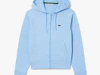 Женская флисовая толстовка Lacoste с капюшоном на молнии