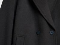 Длинное двубортное пальто из шерсти, Коричневый