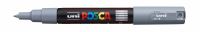Маркер UNI "POSCA" PC-1M, 0,7 мм, наконечник пулевидный, цвет серый