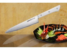 Нож кухонный универсальный Samura "HARAKIRI" (SHR-0023W) 150 мм, сталь AUS-8, рукоять ABS пластик, белый