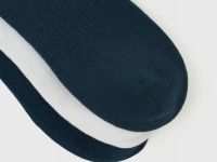 Высокие носки в рубчик, 3 пары, Синий