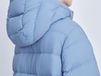 Пуховое пальто с капюшоном