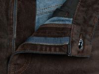 Прямые джинсы с велюровым покрытием, Коричневый