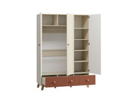Шкаф детский Финни 3-144x210 Терракотовый