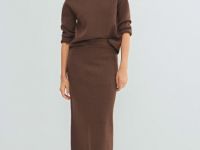 Джемпер плотной вязки, Коричневый