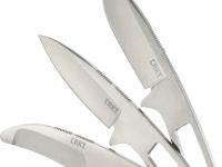 Набор из 3-х ножей фиксированным клинком CRKT BLACK FORK Hunting Knife Set, сталь 8Cr13MoV, цельнометаллические