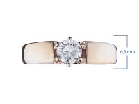 Кольцо из красного золота с бриллиантом э0201кц04082400