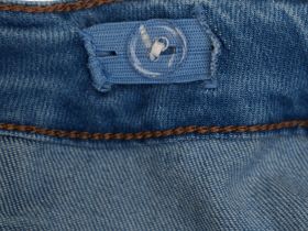 Брюки текстильные джинсовые для девочек