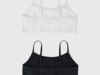 Топ для девочек, 2 шт., Черный