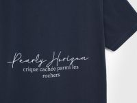 Футболка из плотного хлопка с текстовым принтом, Синий