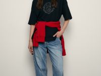 Футболка свободного кроя с принтом