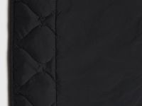 Длинное стёганое пальто с поясом, Черный