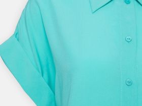 Блузка с коротким рукавом и отложным воротником