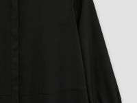 Платье в рубчик с отложным воротником