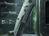 Складной нож Morpheus Galeon, сталь M390, рукоять титан, серый