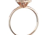 Классическое кольцо из красного золота с бриллиантами э0201кц05210375