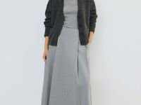 Кардиган из мягкой пряжи с шерстью, Серый